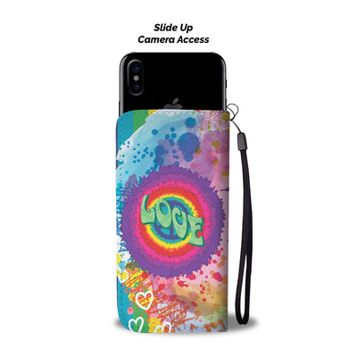 Peace Hippie Tie Dry Wallet Phone Case