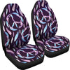 Peace Sign Feather Design Print Universal Fit Car Seat Covers