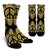 Peace sign Gold Mandala Crew Socks