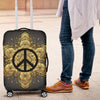 Peace sign Gold Mandala Luggage Cover Protector