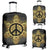 Peace sign Gold Mandala Luggage Cover Protector