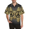 Peace sign Gold Mandala Men Hawaiian Shirt