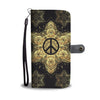 Peace sign Gold Mandala Wallet Phone Case