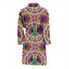 Peace Sign Pattern Print Design A03 Men Bathrobe-JORJUNE.COM