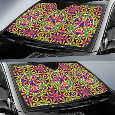 Peace Sign Pattern Print Design A04 Car Sun Shades-JORJUNE.COM