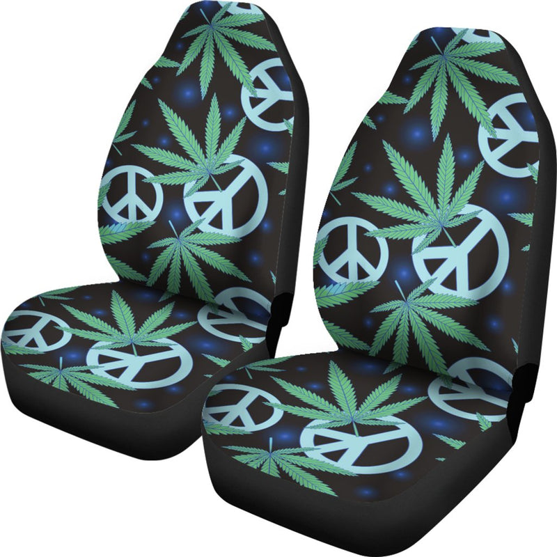 Peace Sign Themed Design Print Universal Fit Car Seat Covers