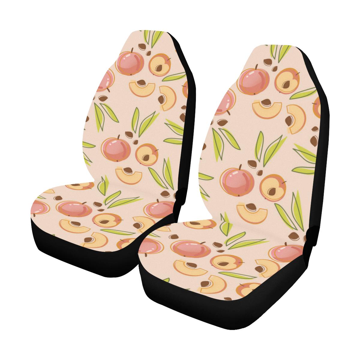 Peach Pattern Print Design A01 Car Seat Covers (Set of 2)-JORJUNE.COM