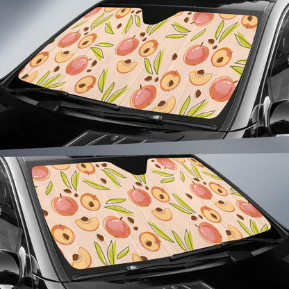 Peach Pattern Print Design A01 Car Sun Shades-JORJUNE.COM