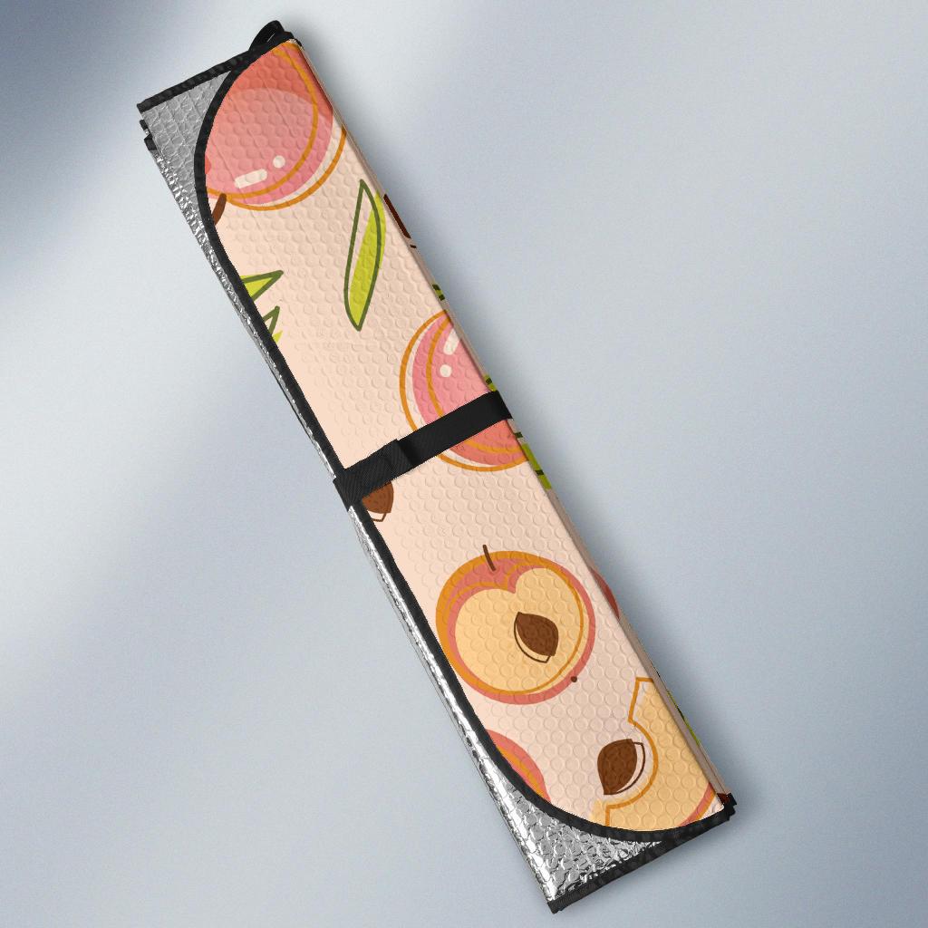 Peach Pattern Print Design A01 Car Sun Shades-JORJUNE.COM