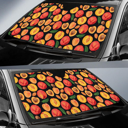 Peach Pattern Print Design A02 Car Sun Shades-JORJUNE.COM