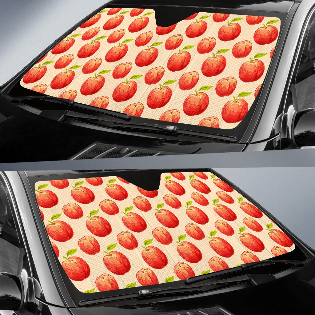 Peach Pattern Print Design A03 Car Sun Shades-JORJUNE.COM