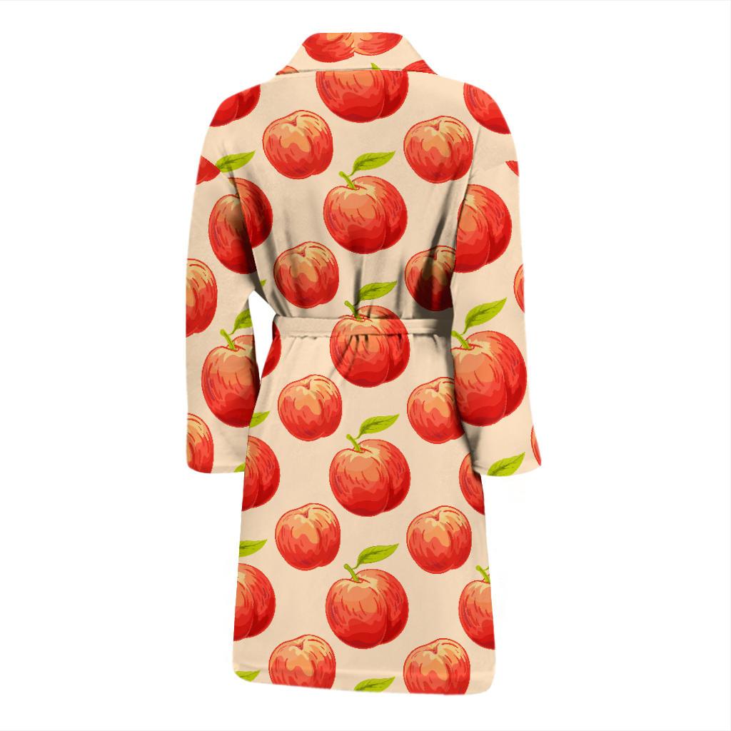 Peach Pattern Print Design A03 Men Bathrobe-JORJUNE.COM
