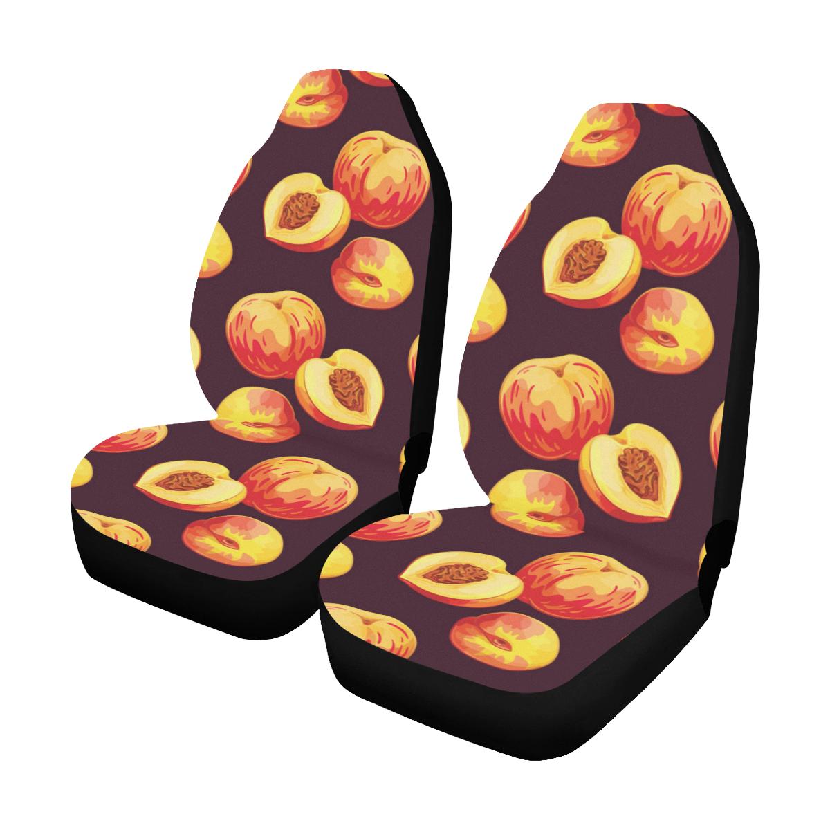 Peach Pattern Print Design A04 Car Seat Covers (Set of 2)-JORJUNE.COM