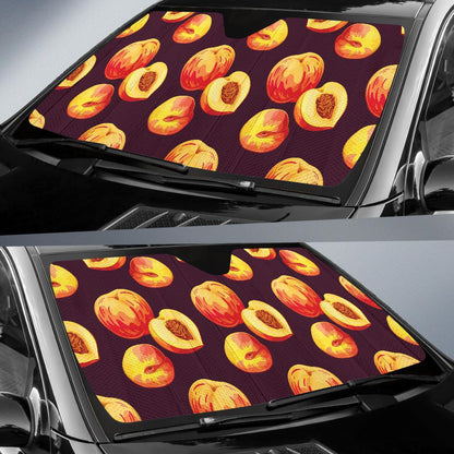 Peach Pattern Print Design A04 Car Sun Shades-JORJUNE.COM