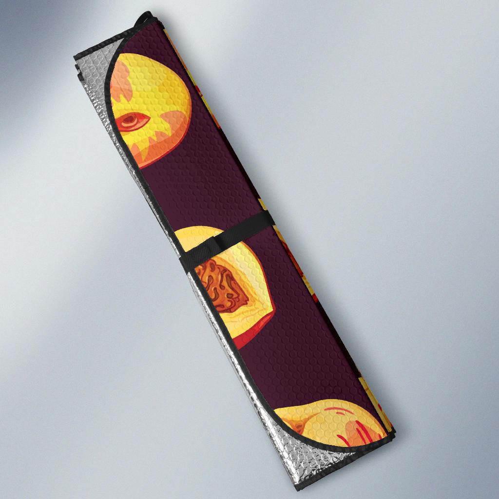 Peach Pattern Print Design A04 Car Sun Shades-JORJUNE.COM