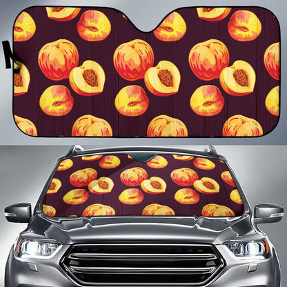 Peach Pattern Print Design A04 Car Sun Shades-JORJUNE.COM