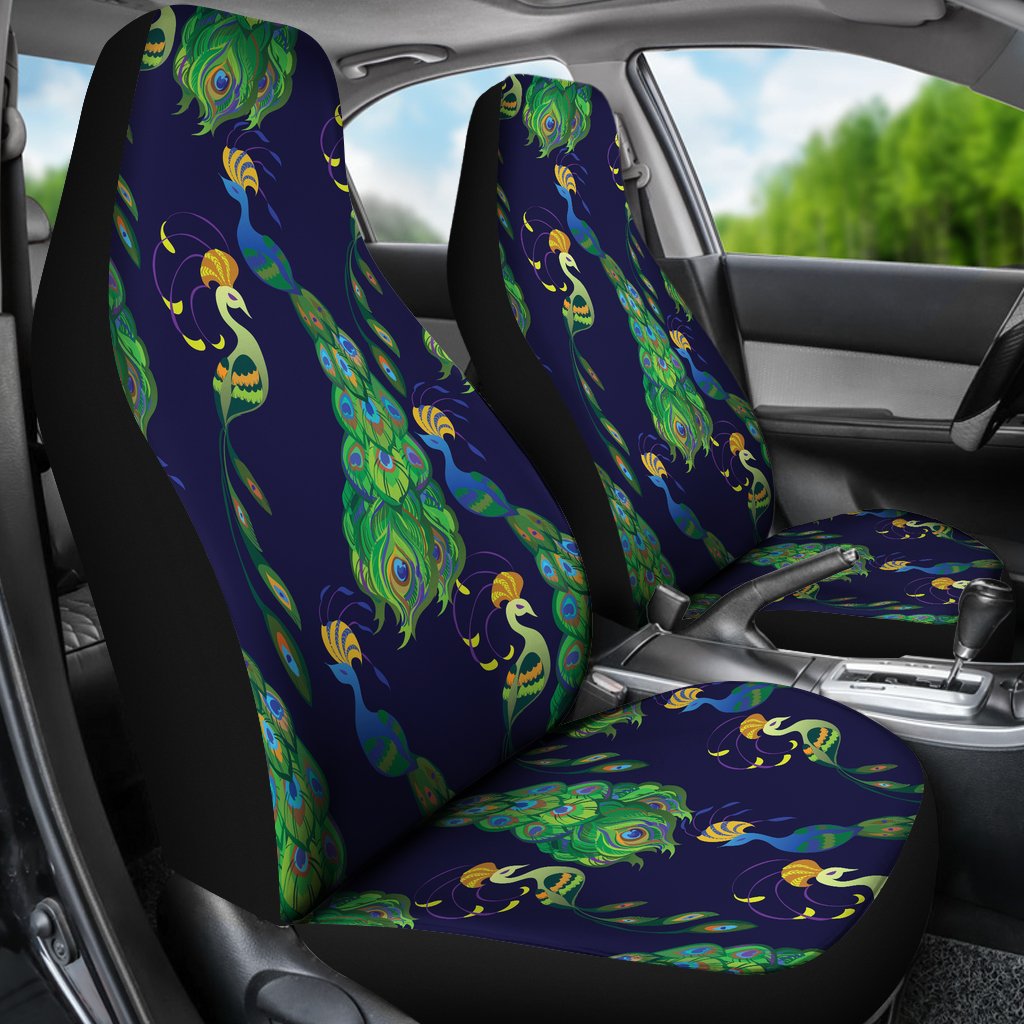 Peacock Art Design Print Universal Fit Car Seat Covers
