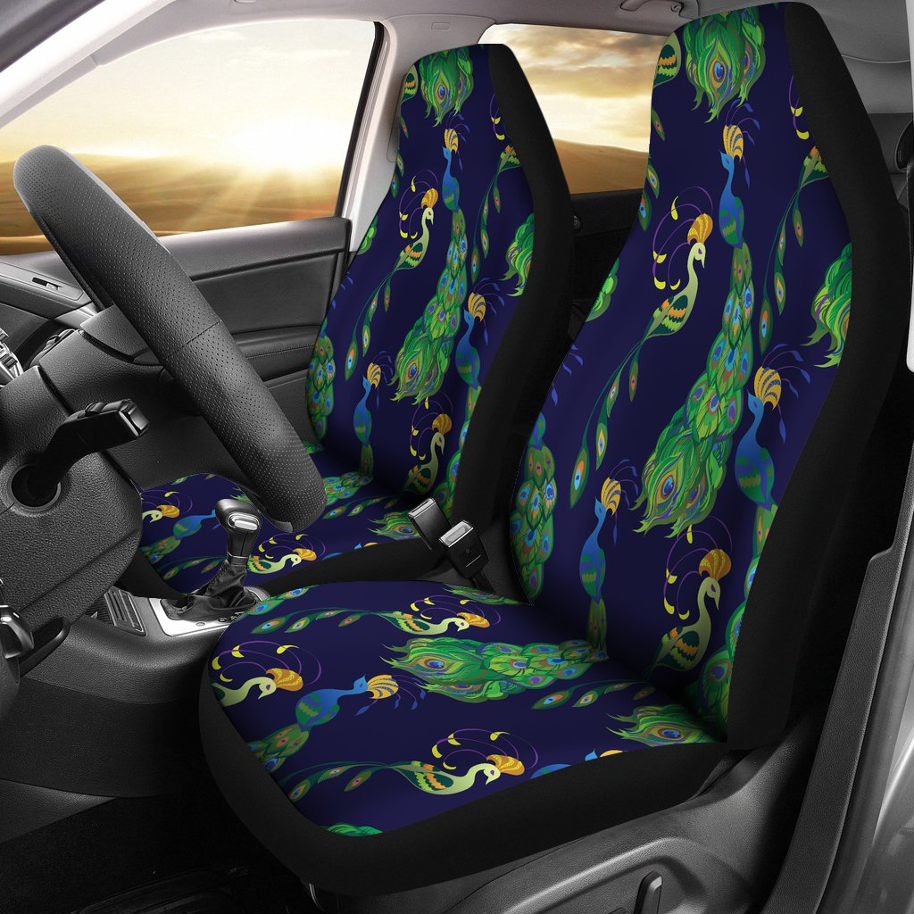 Peacock Art Design Print Universal Fit Car Seat Covers