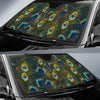 Peacock Feather Pattern Print Design A03 Car Sun Shades-JORJUNE.COM