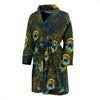 Peacock Feather Pattern Print Design A03 Men Bathrobe-JORJUNE.COM