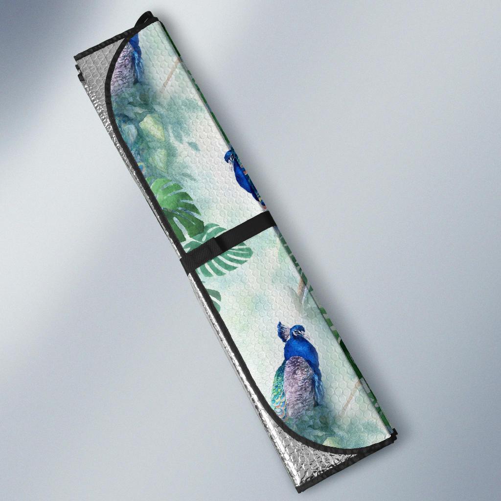 Peacock Pattern Print Design A02 Car Sun Shades-JORJUNE.COM
