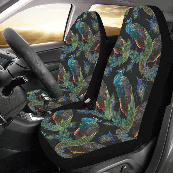 Peacock Pattern Print Design A04 Universal Fit Car Seat Covers - JorJune