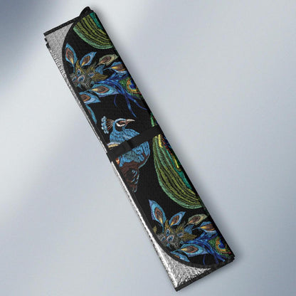 Peacock Pattern Print Design A04 Car Sun Shades-JORJUNE.COM