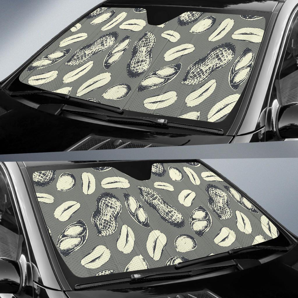 Peanut Pattern Print Design A01 Car Sun Shades-JORJUNE.COM