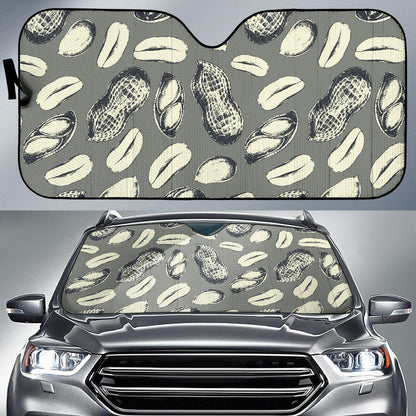 Peanut Pattern Print Design A01 Car Sun Shades-JORJUNE.COM