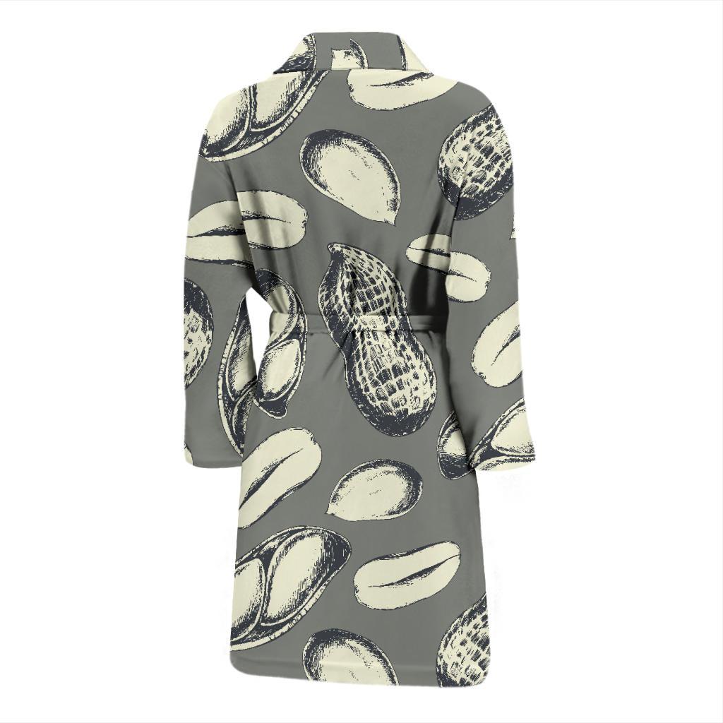 Peanut Pattern Print Design A01 Men Bathrobe-JORJUNE.COM