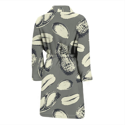 Peanut Pattern Print Design A01 Men Bathrobe-JORJUNE.COM