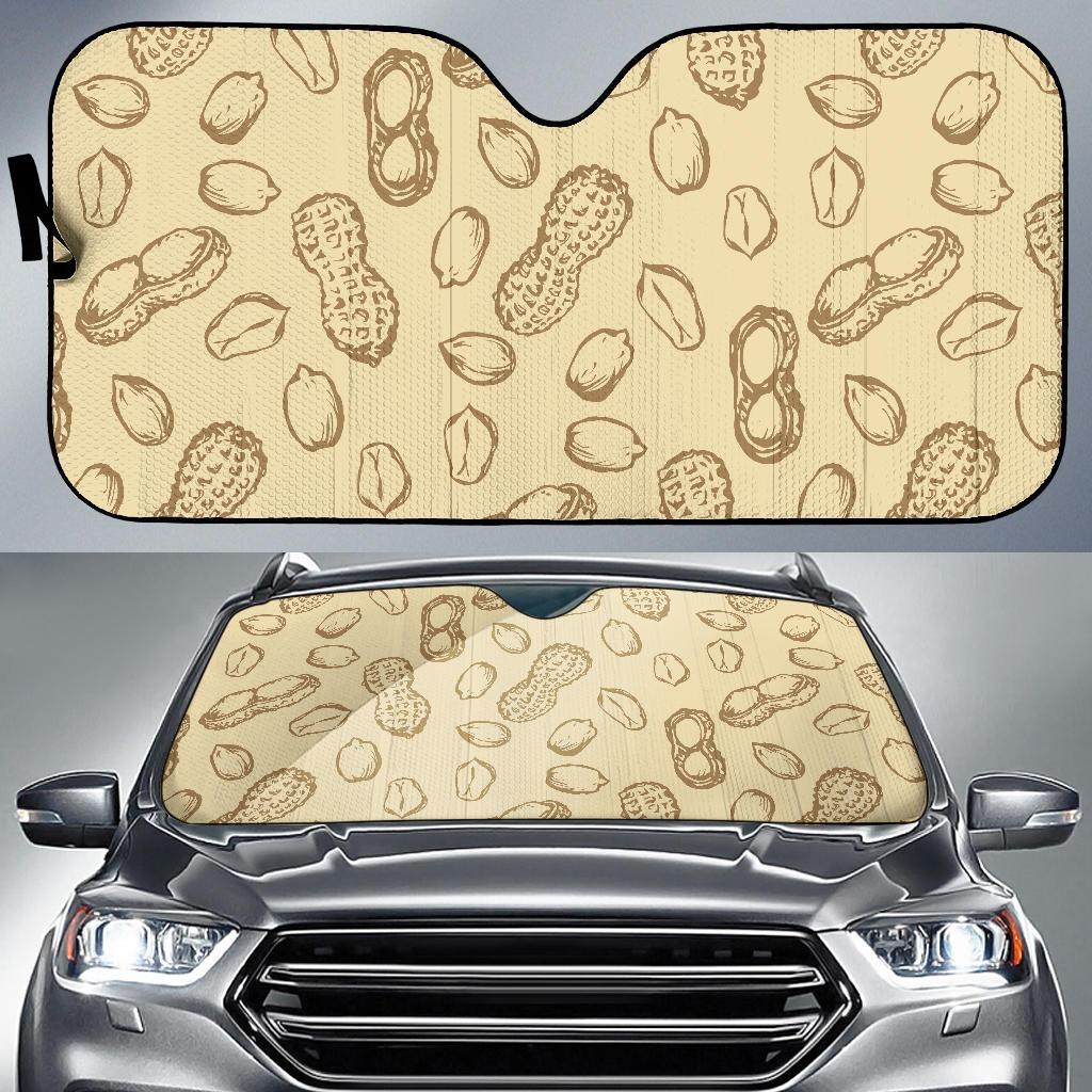 Peanut Pattern Print Design A02 Car Sun Shades-JORJUNE.COM