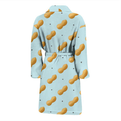 Peanut Pattern Print Design A03 Men Bathrobe-JORJUNE.COM