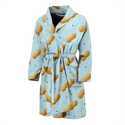 Peanut Pattern Print Design A03 Men Bathrobe-JORJUNE.COM