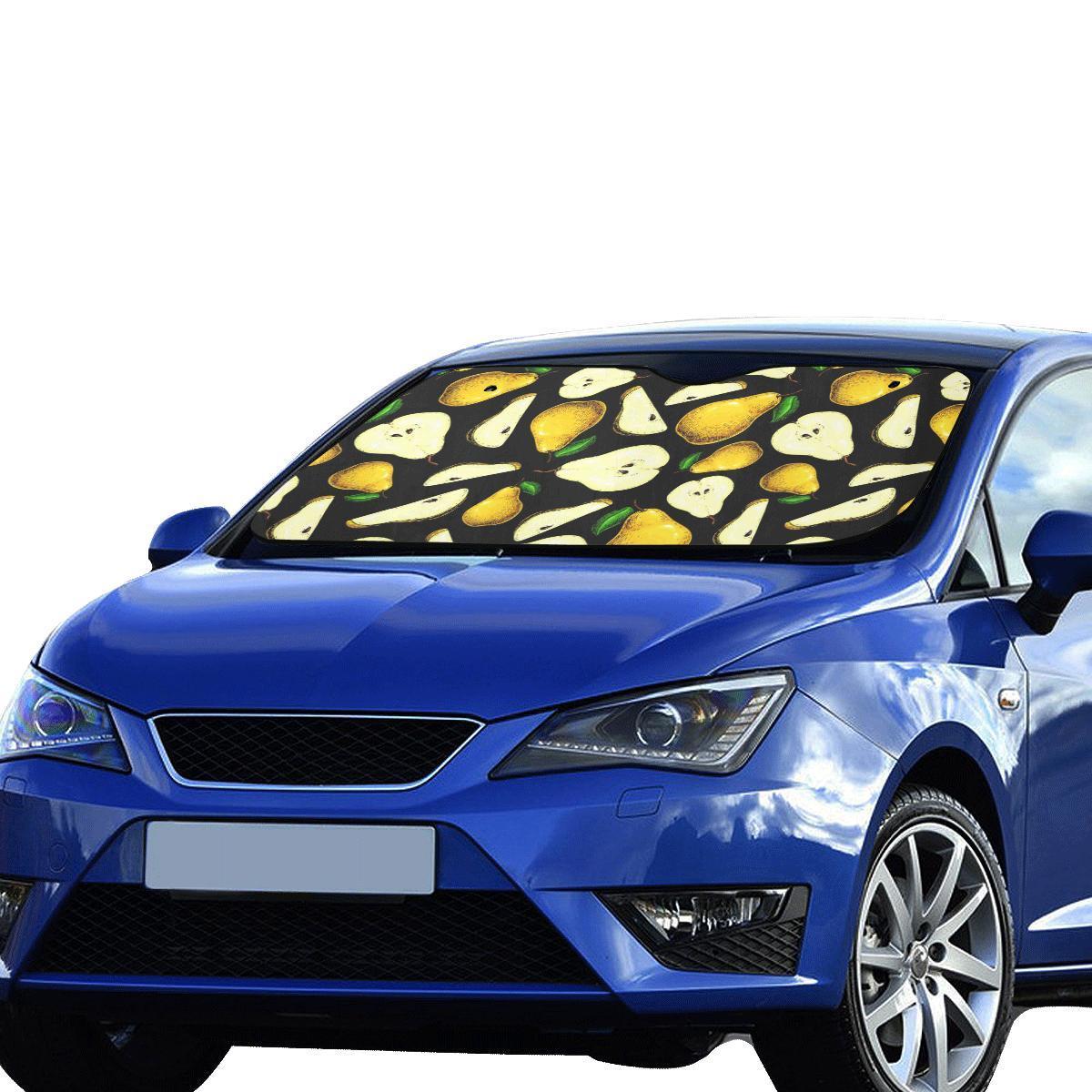 Pear Pattern Print Design PE01 Car Sun Shade-JorJune