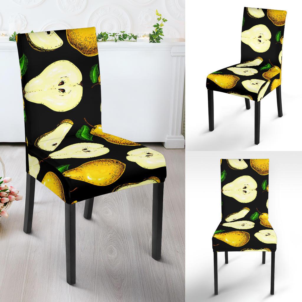 Pear Pattern Print Design PE01 Dining Chair Slipcover-JORJUNE.COM