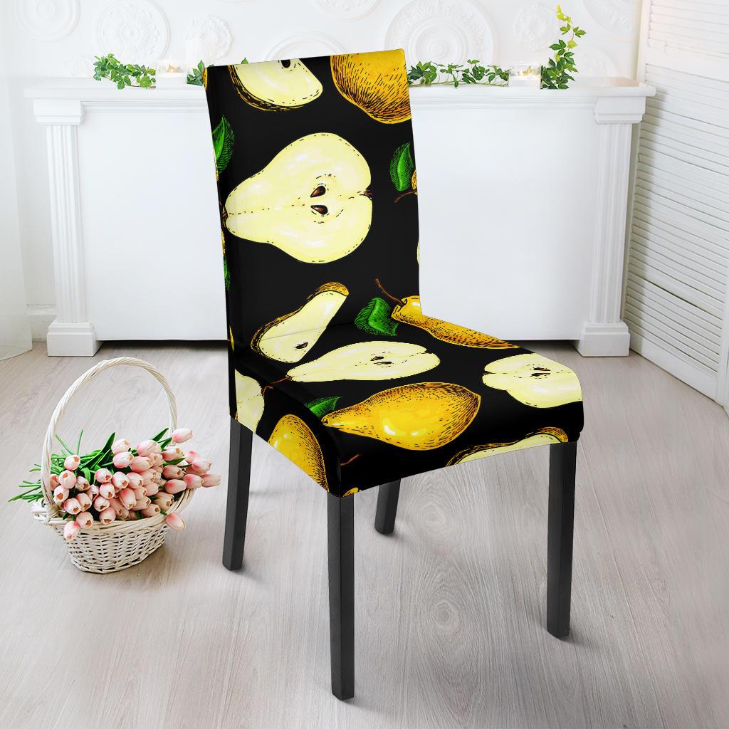 Pear Pattern Print Design PE01 Dining Chair Slipcover-JORJUNE.COM