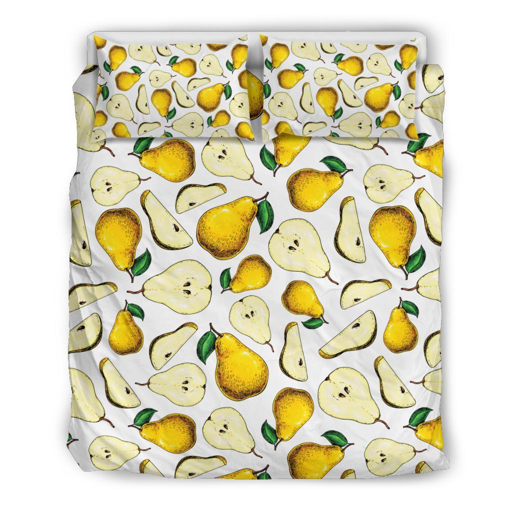 Pear Pattern Print Design PE01 Duvet Cover Bedding Set-JORJUNE.COM