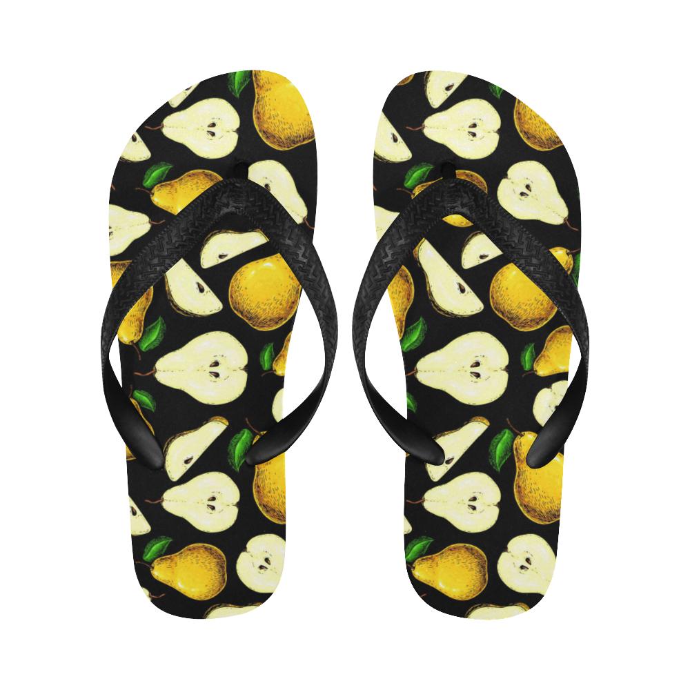 Pear Pattern Print Design PE01 Flip Flops-JorJune