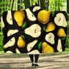 Pear Pattern Print Design PE01 Hooded Blanket-JORJUNE.COM