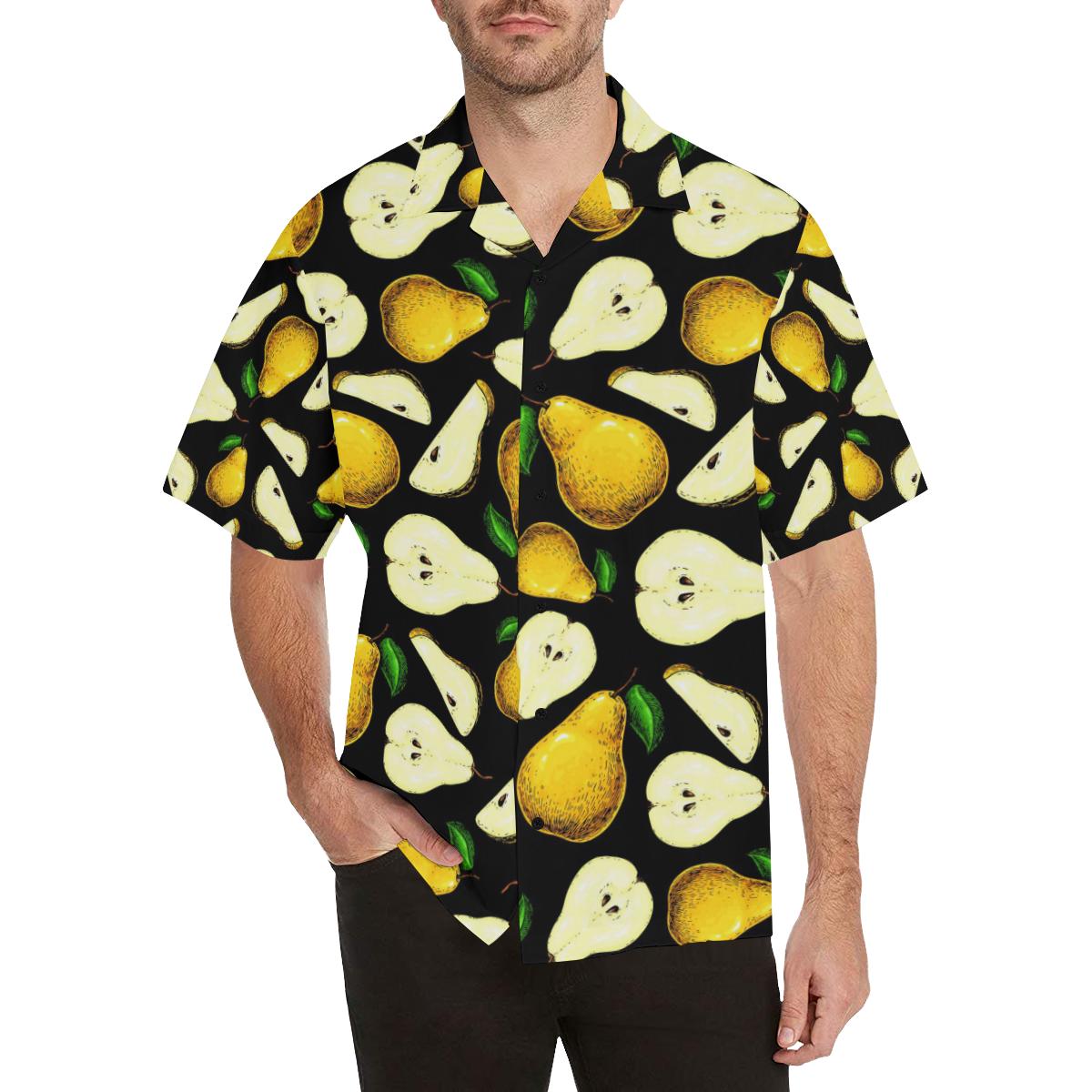 Pear Pattern Print Design PE01 Men Hawaiian Shirt-JorJune