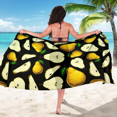 Pear Pattern Print Design PE01 Sarong Pareo Wrap-JORJUNE.COM