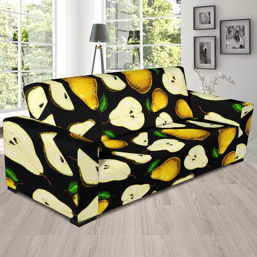 Pear Pattern Print Design PE01 Sofa Slipcover-JORJUNE.COM