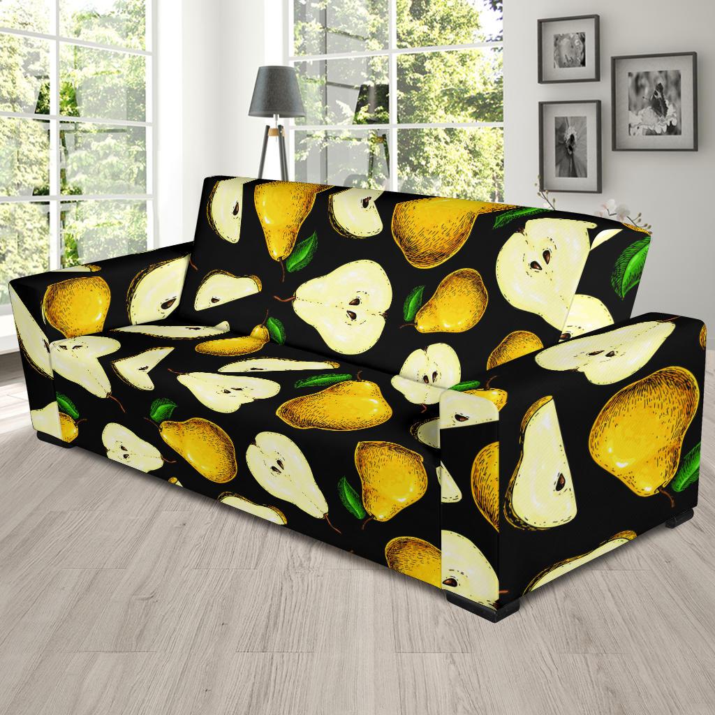 Pear Pattern Print Design PE01 Sofa Slipcover-JORJUNE.COM