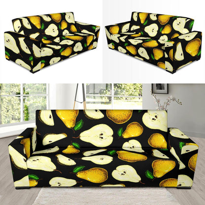 Pear Pattern Print Design PE01 Sofa Slipcover-JORJUNE.COM