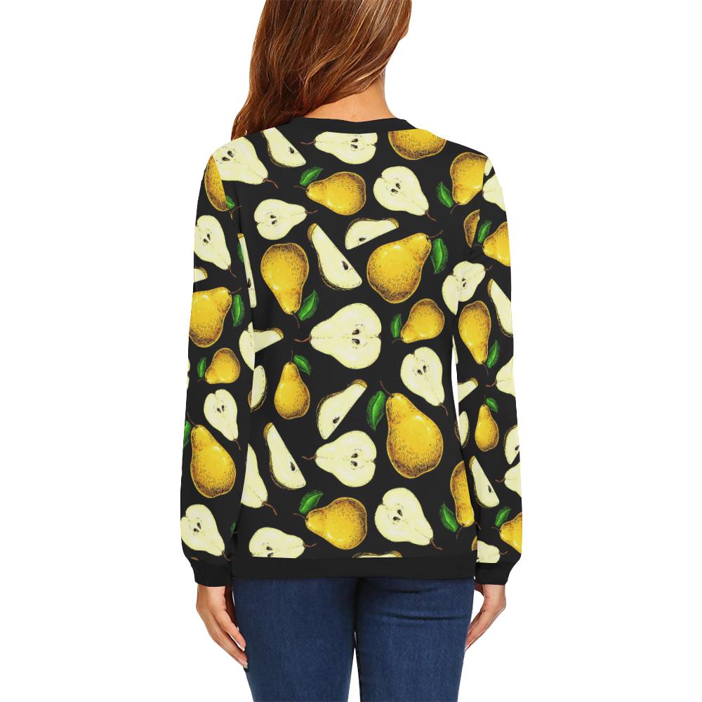 Pear Pattern Print Design PE01 Women Long Sleeve Sweatshirt-JorJune
