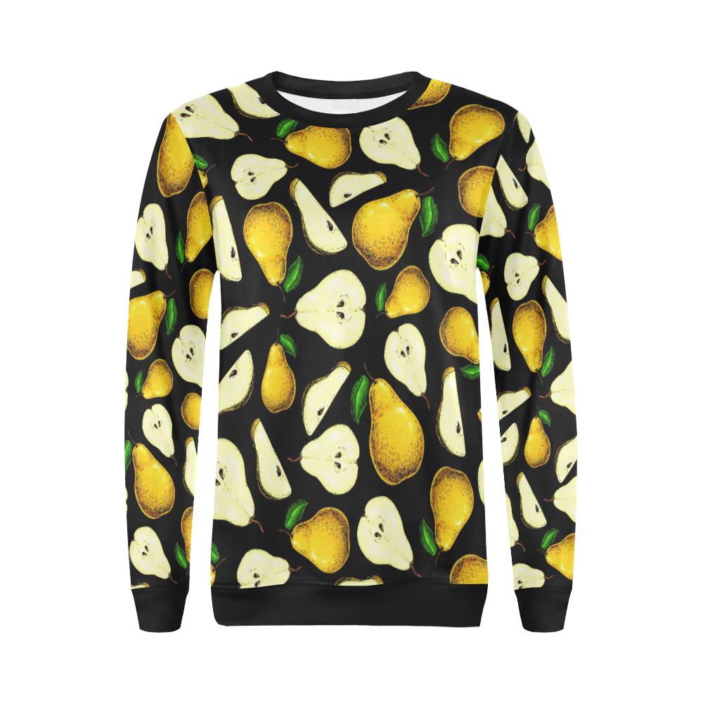 Pear Pattern Print Design PE01 Women Long Sleeve Sweatshirt-JorJune