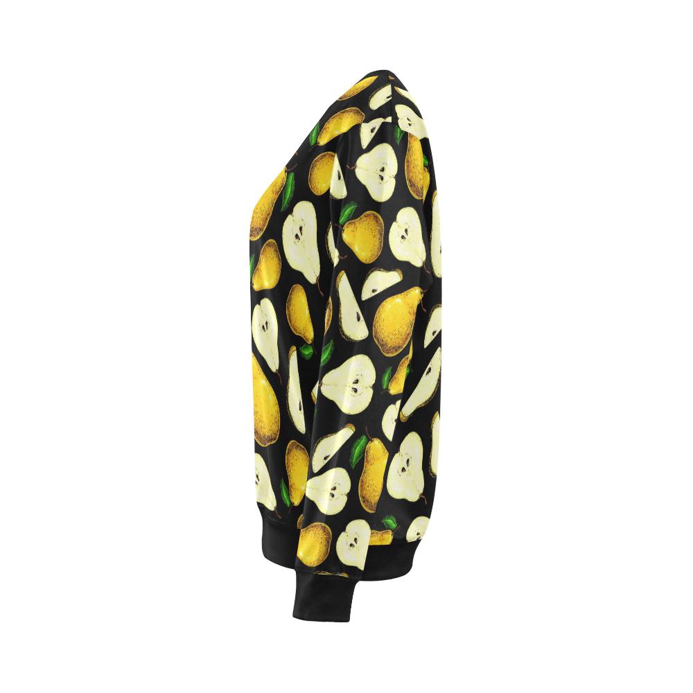 Pear Pattern Print Design PE01 Women Long Sleeve Sweatshirt-JorJune