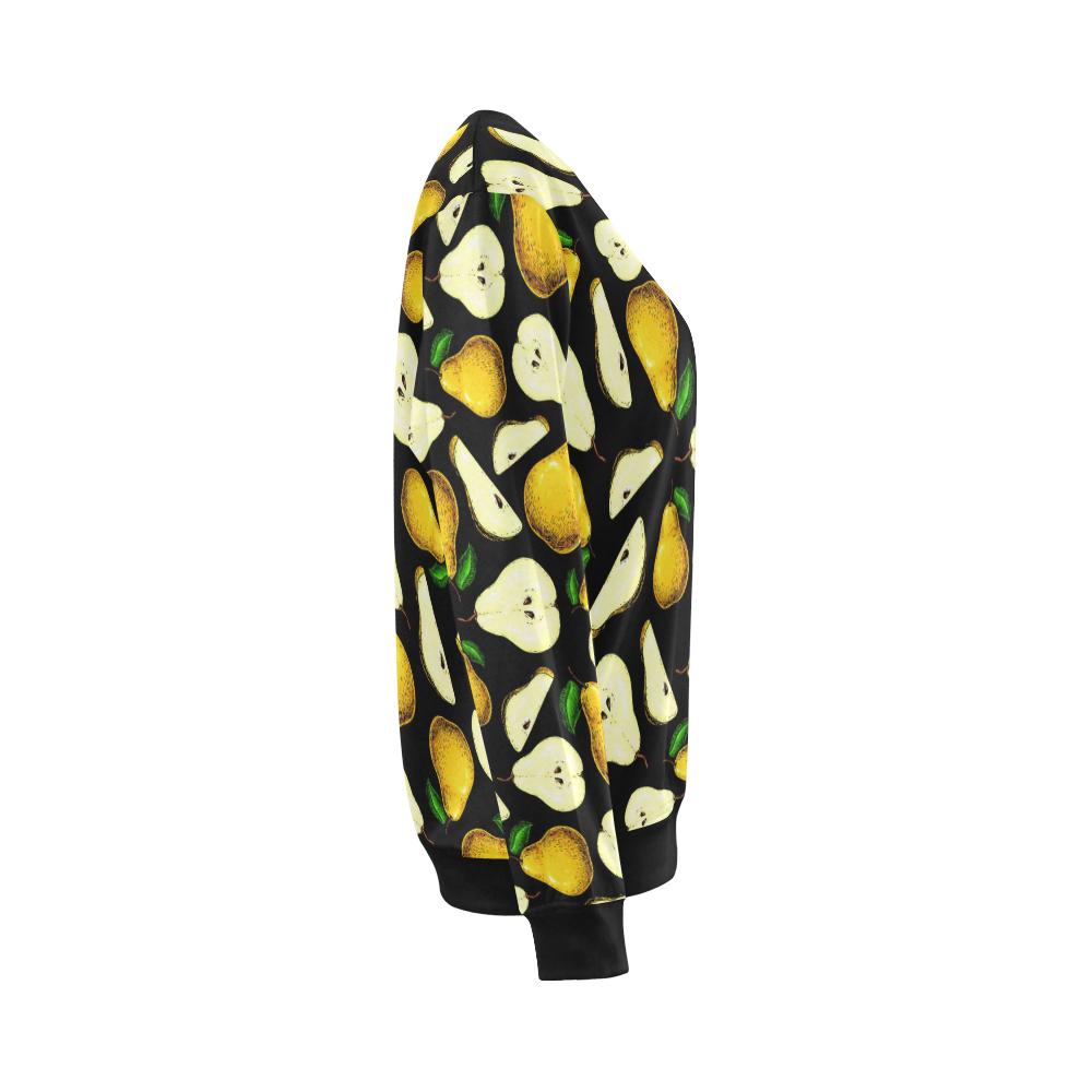Pear Pattern Print Design PE01 Women Long Sleeve Sweatshirt-JorJune