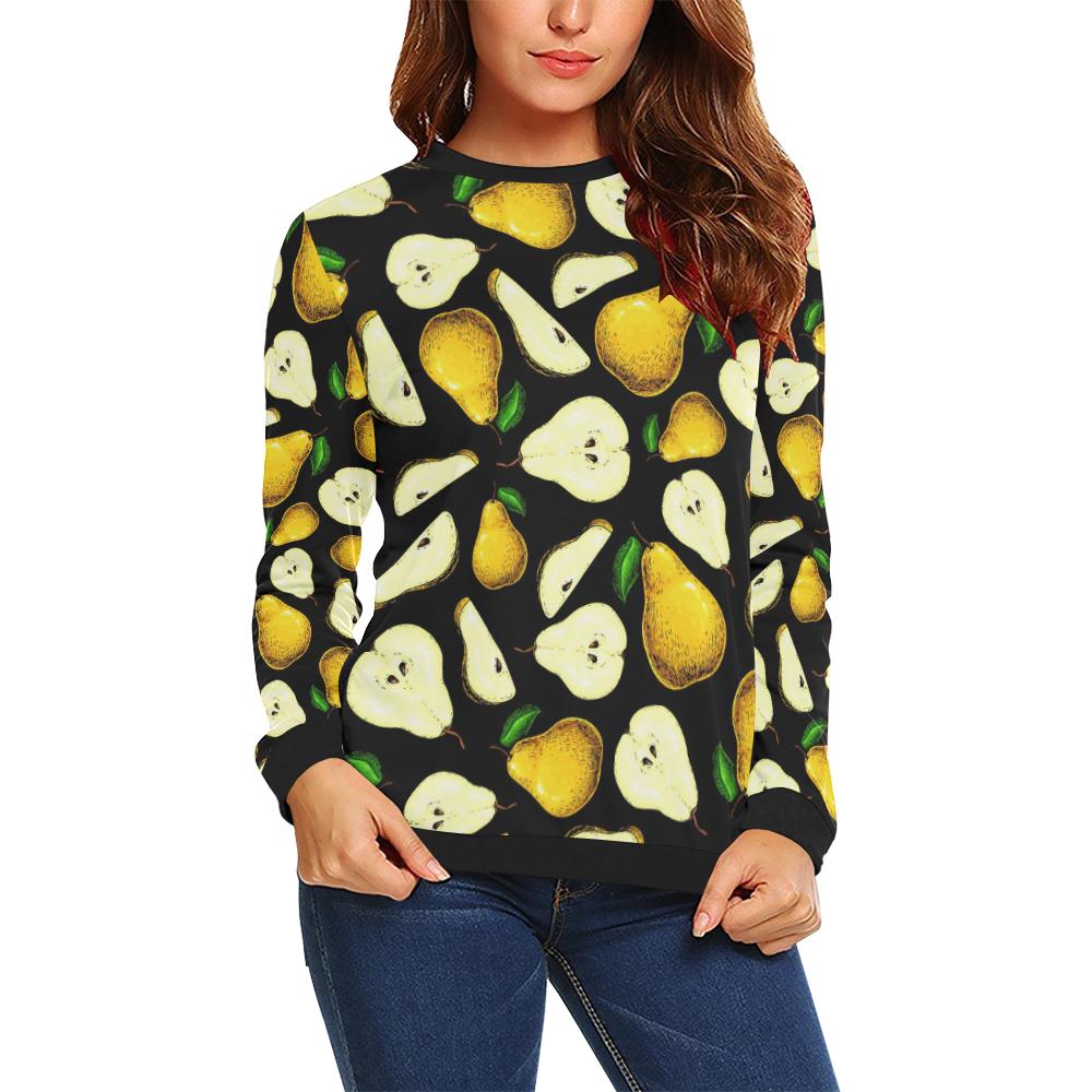 Pear Pattern Print Design PE01 Women Long Sleeve Sweatshirt-JorJune